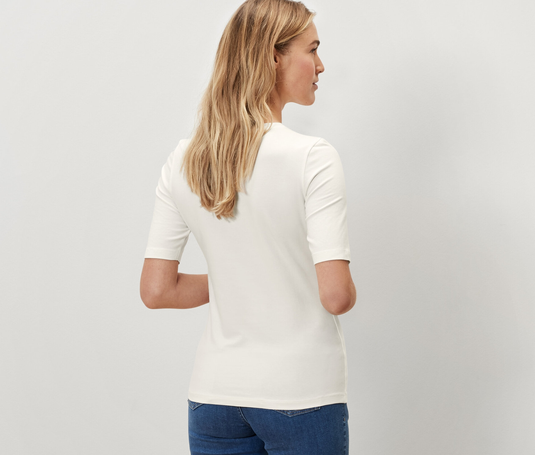 Thumbnail - Tchibo - Halbarmshirt - Damen - Gr. XL - creme