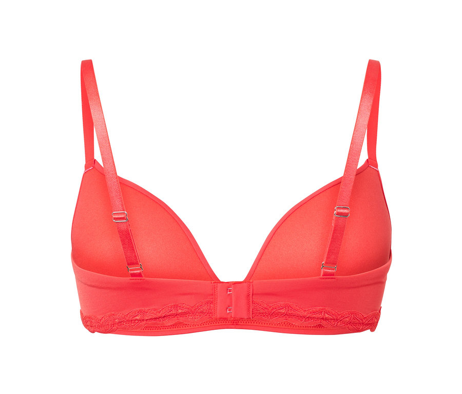 Rückansicht des roten Softschalen-BHs.
