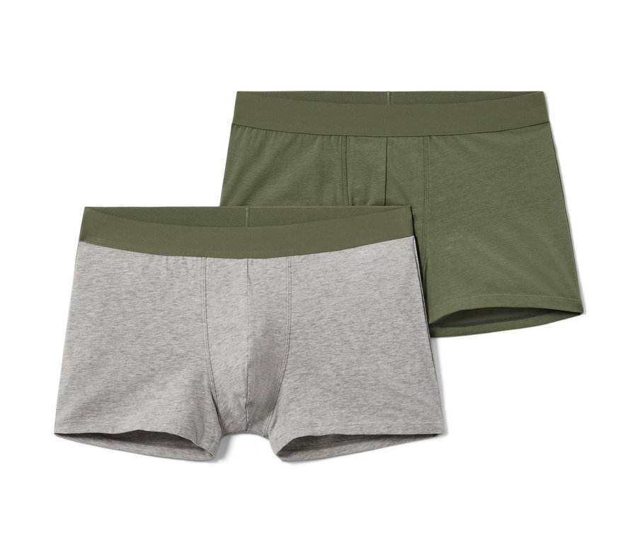 Zwei Slipboxer, eine grau, die andere olivgrün.