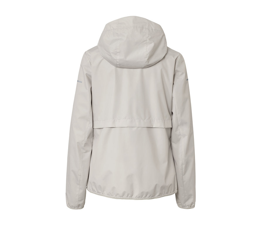 Graue Laufjacke von hinten.