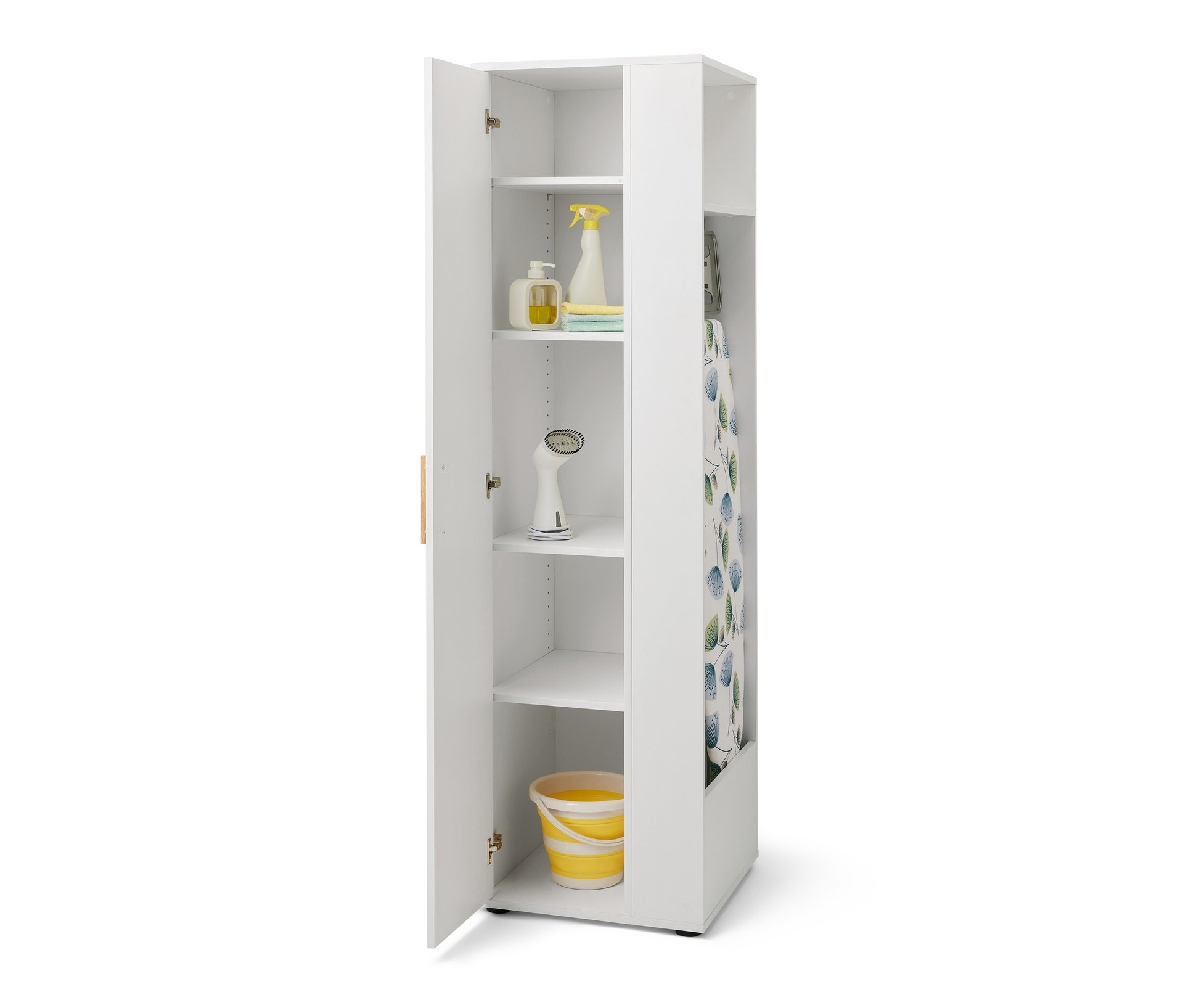 Tchibo - Universalschrank mit seitlichem Stauraum - 50x50x180cm - silber -
