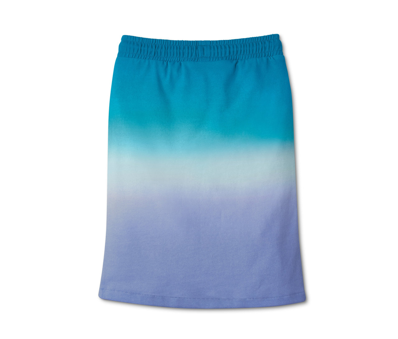 Blauer Sweatrock mit Farbverlauf.