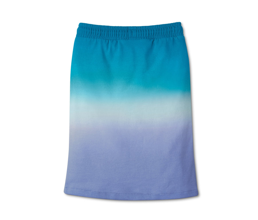 Blauer Sweatrock mit Farbverlauf.