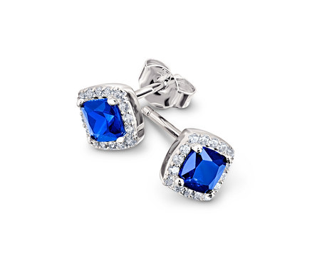 925 Silber Ohrstecker »Royal Blue«