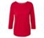 Rotes Funktionsshirt mit 3/4-Ärmeln.