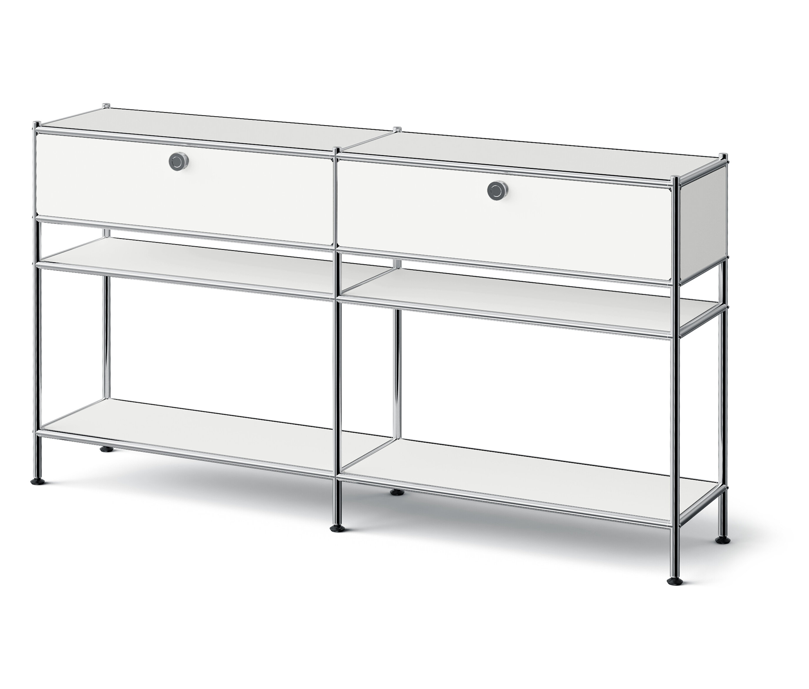 Tchibo - Metall-Konsole »Cn3 Slim Line« mit 2 Schubladen - 152x30,5x82cm - chrom -
