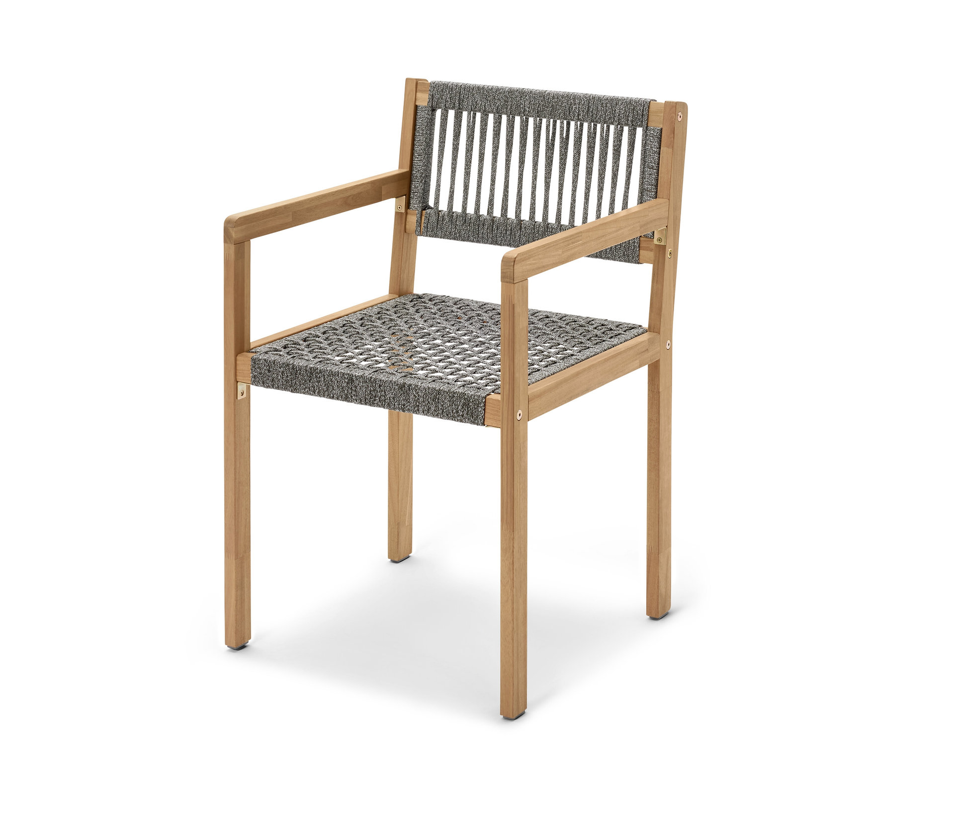 Tchibo - Dining-Stuhl mit Textilgeflecht - 50x53x80cm - grau -