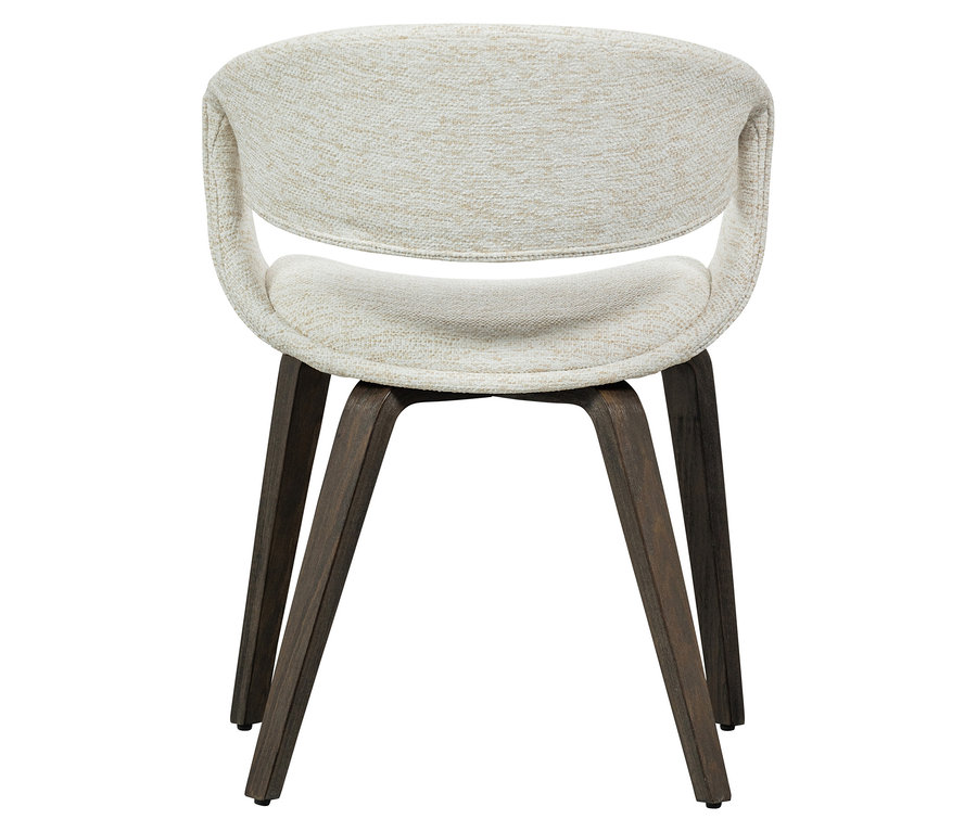 Vorderansicht eines naturfarbenen WOOOD Esszimmerstuhls »Yossi« mit Holzfuß.