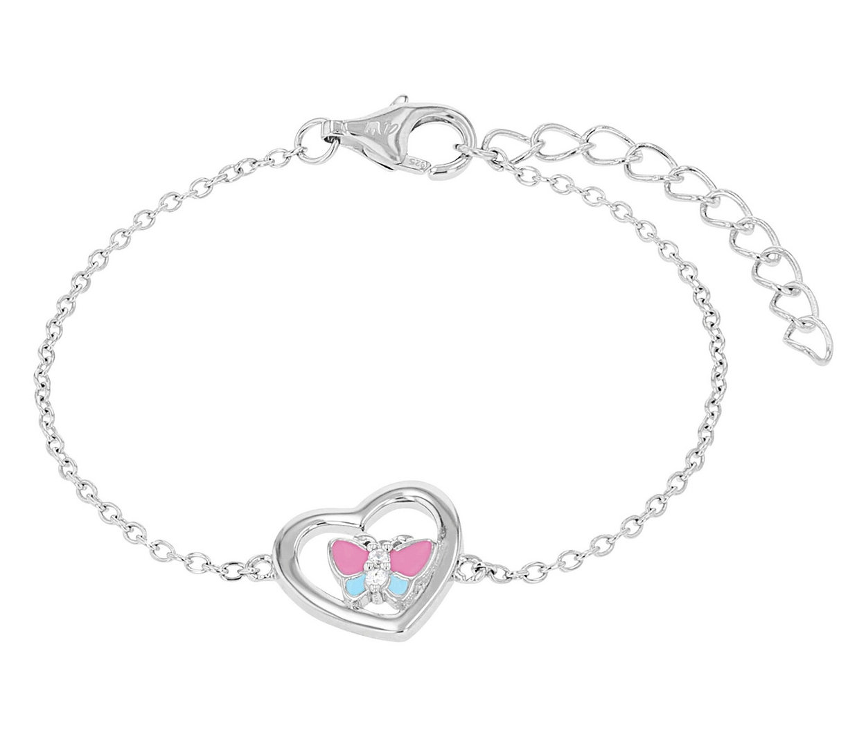 Tchibo - Amor 925 Silber Kinder-Armschmuck »Herz und Schmetterling« - silber
