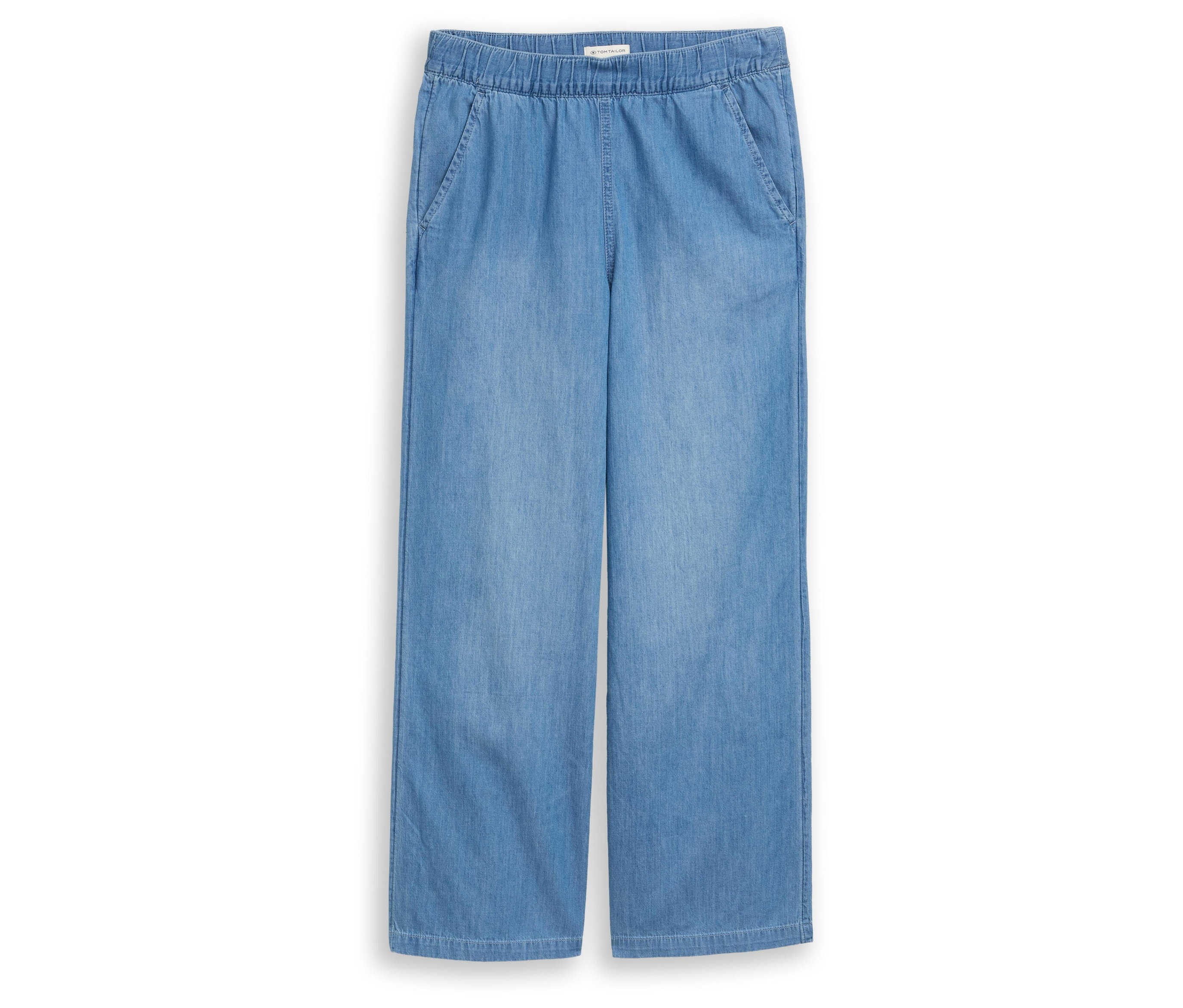 Tom Tailor Kinder-Light-Weight-Wide-Leg-Fit-Jeans - Gr. 134 - dunkelblau