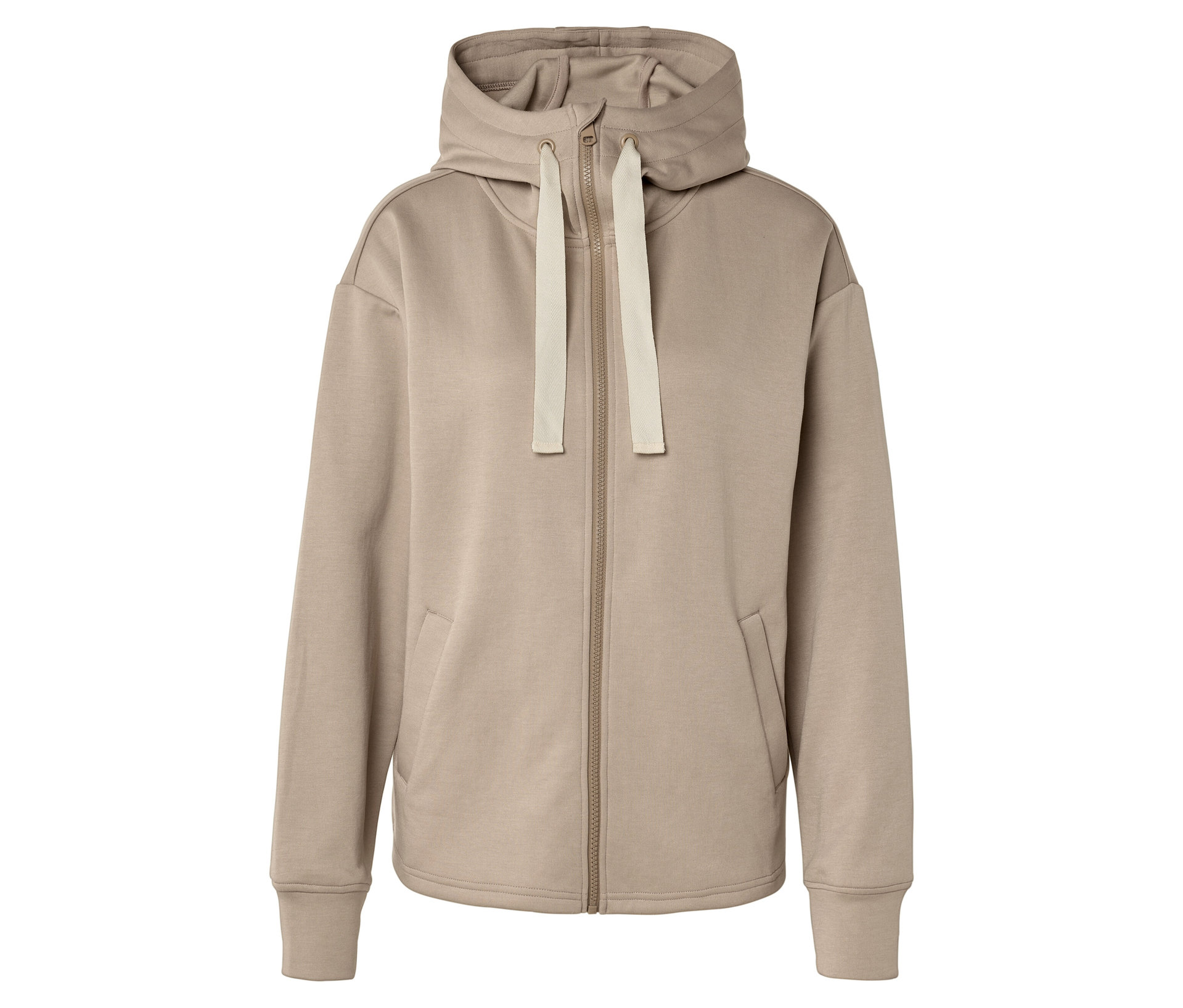 Sweatjacke - Damen - Gr. M - beige - beige