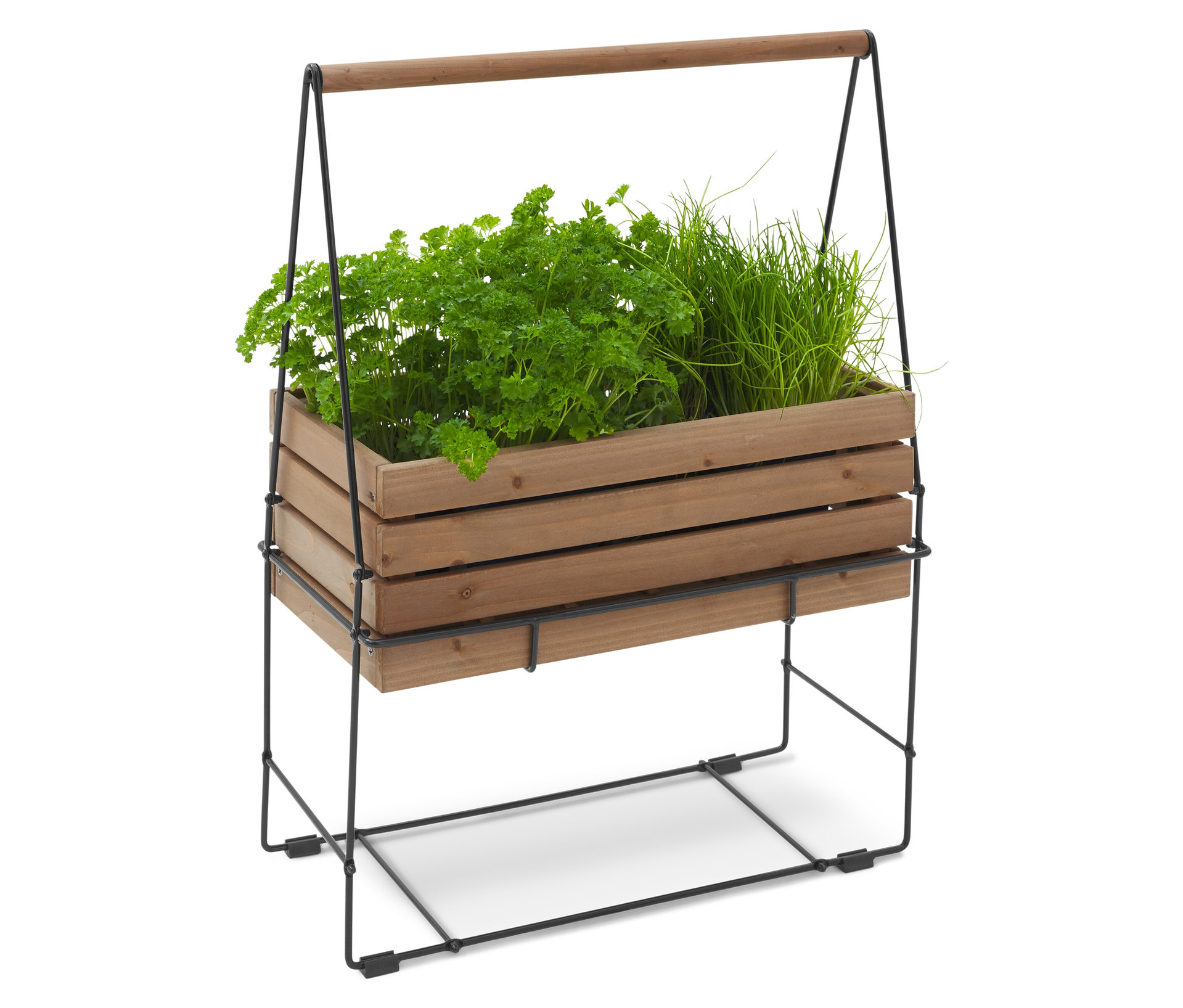 Tchibo - Kräuterkasten mit Tragegestell »Elin« - 50,5x25x69cm - silber -