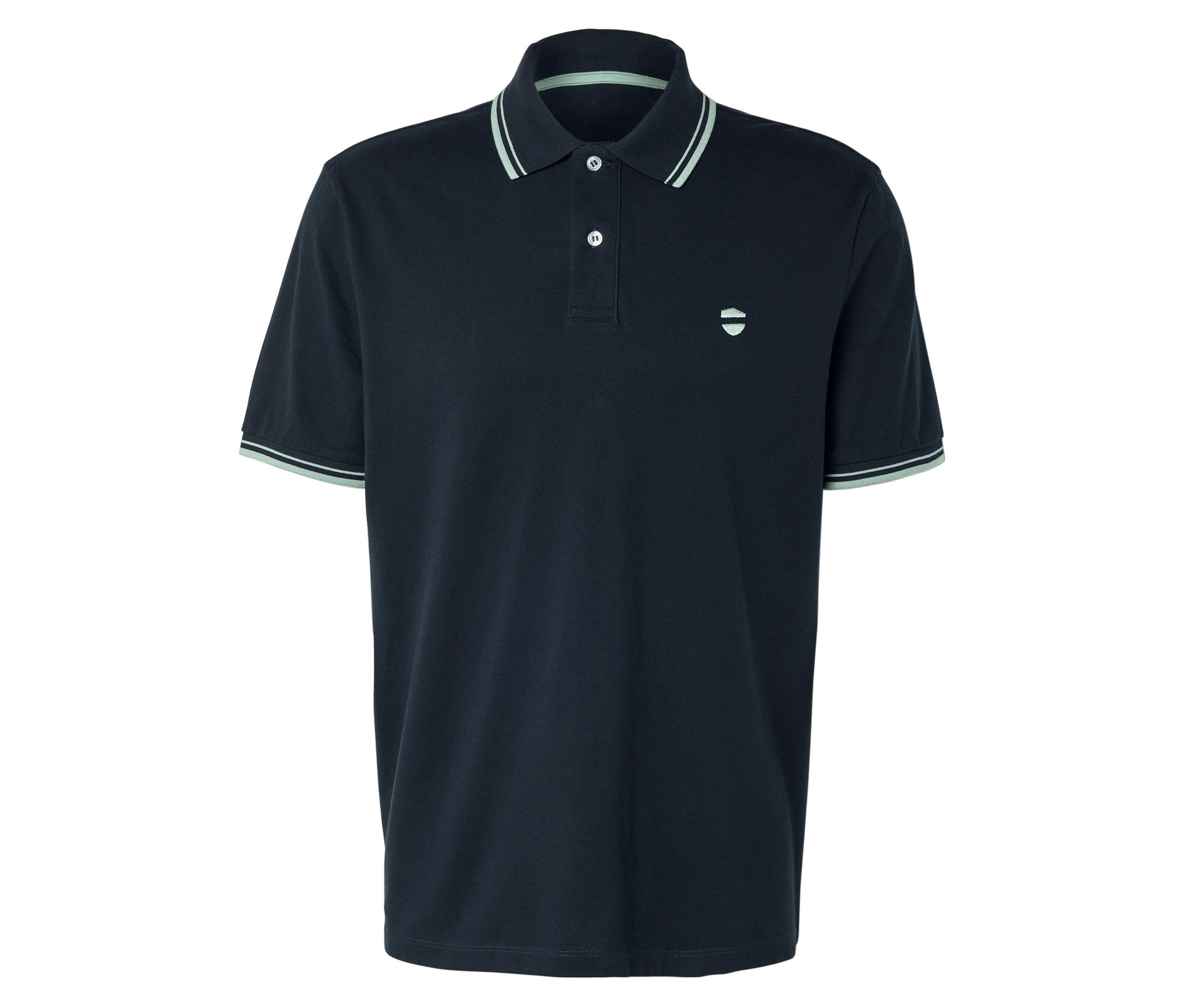 Piqué-Poloshirt - Herren - Gr. S - dunkelblau - dunkelblau