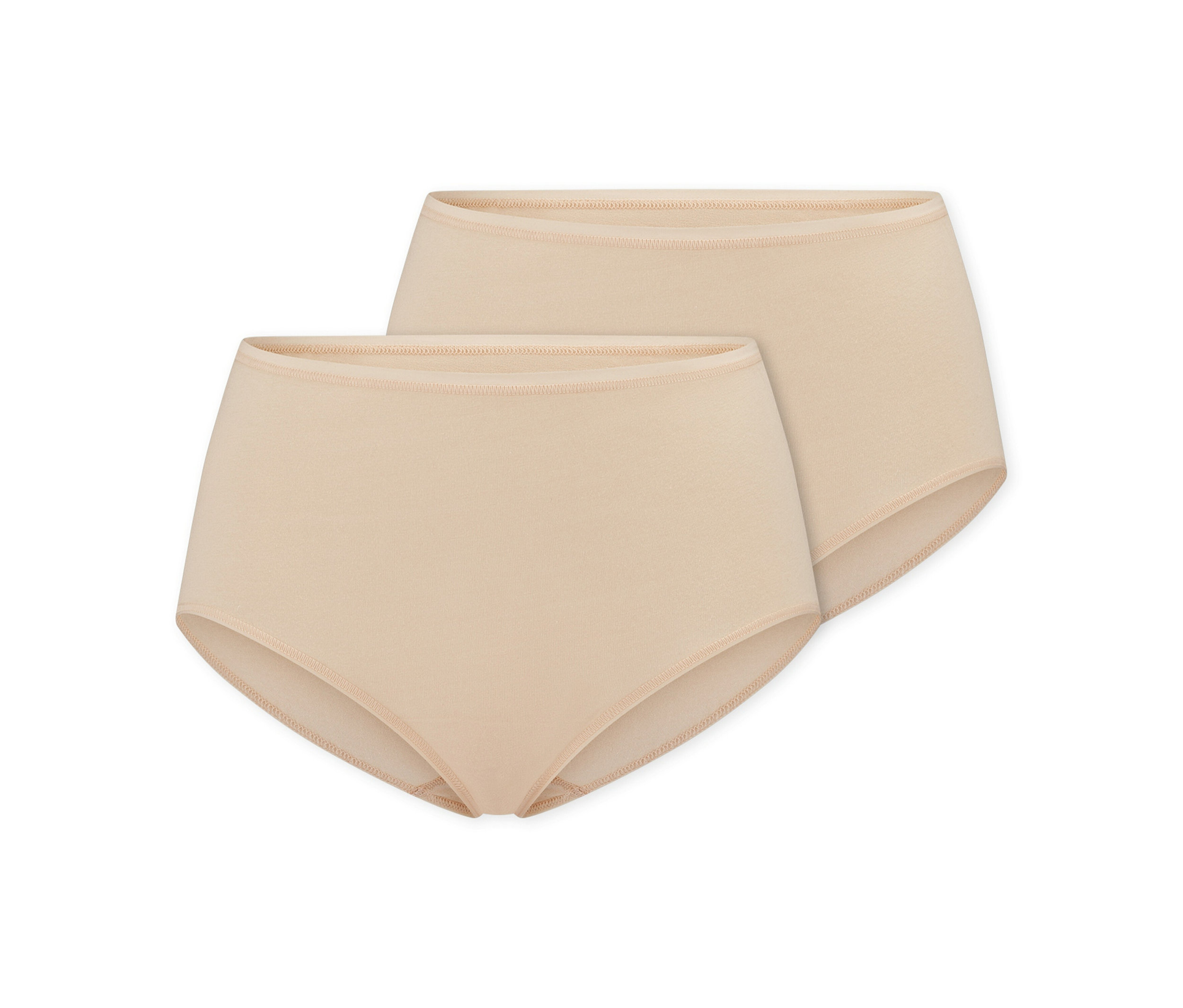 2 Schiesser Midi-Slips - Damen - Gr. 42 - braun