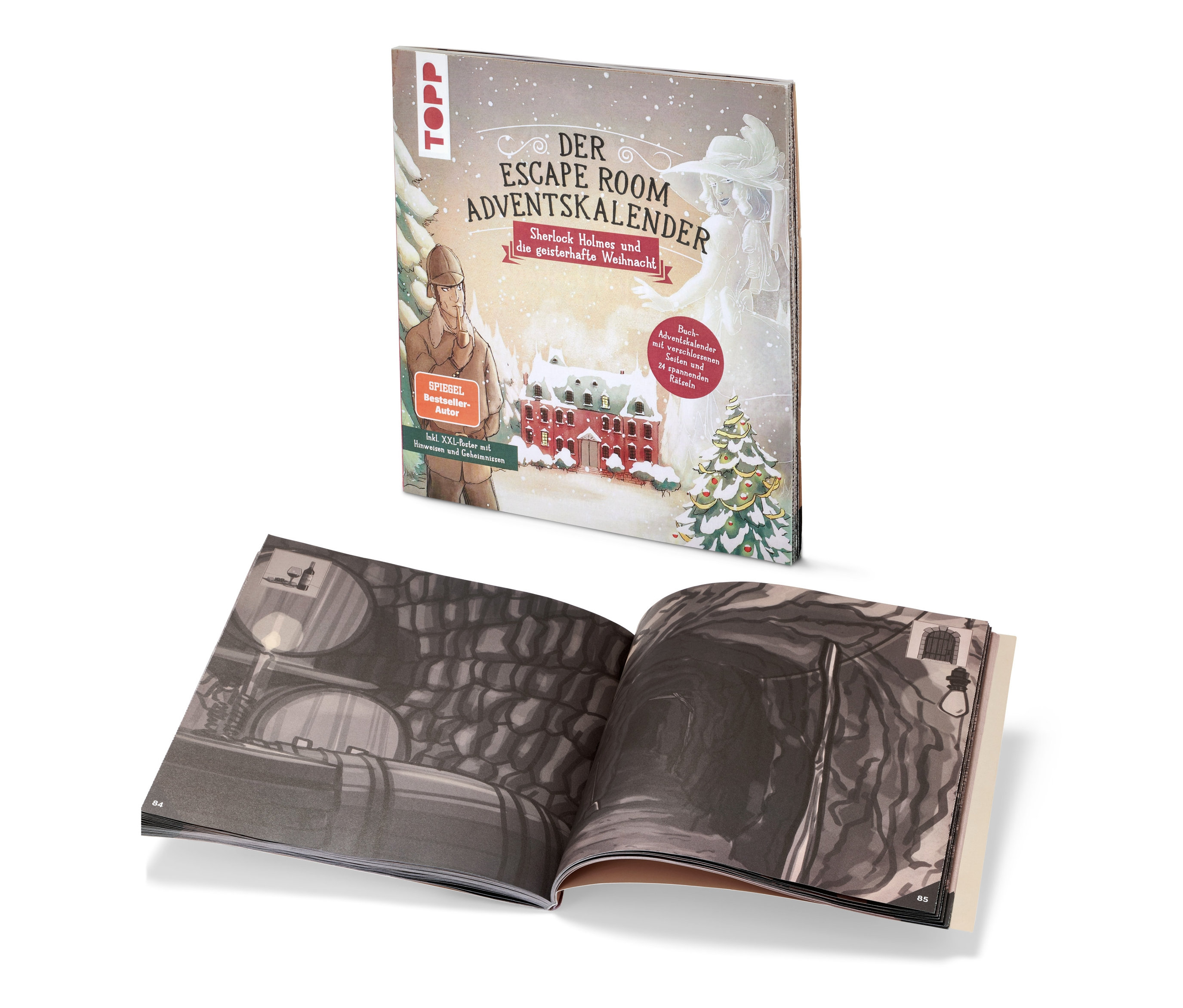 Tchibo - Escape-Adventskalenderbuch »Sherlock Holmes und die geisterhafte Weihnacht«