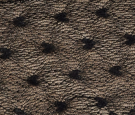 Detailaufnahme der Textur von 2 Brazilslips mit schwarzen Punkten.