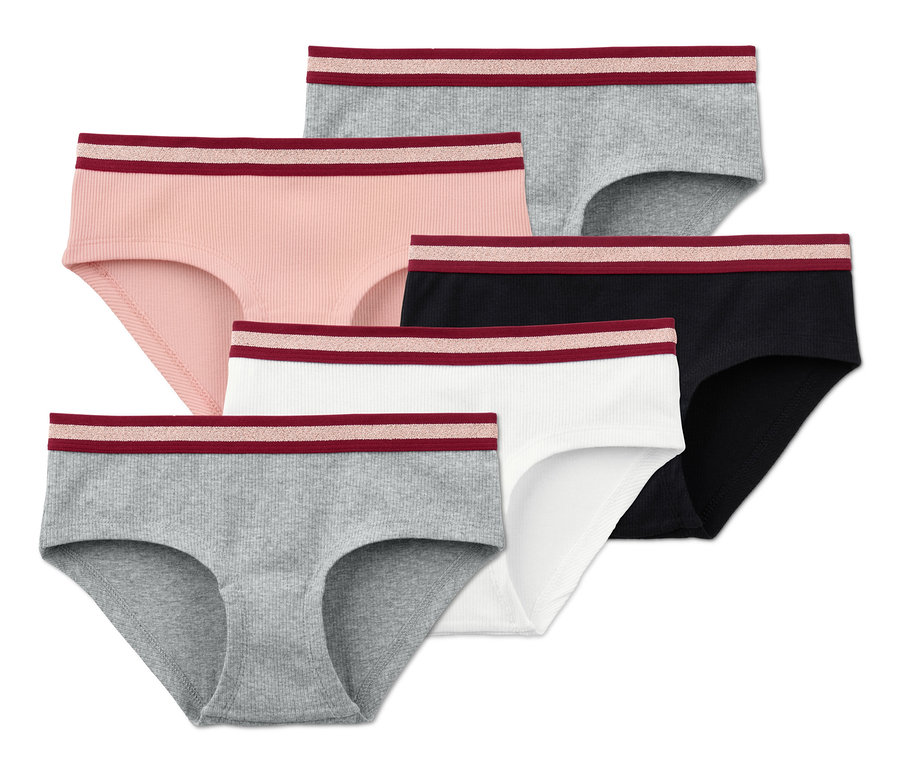 Fünf Hipster in den Farben Grau, Rosa, Schwarz und Weiss.