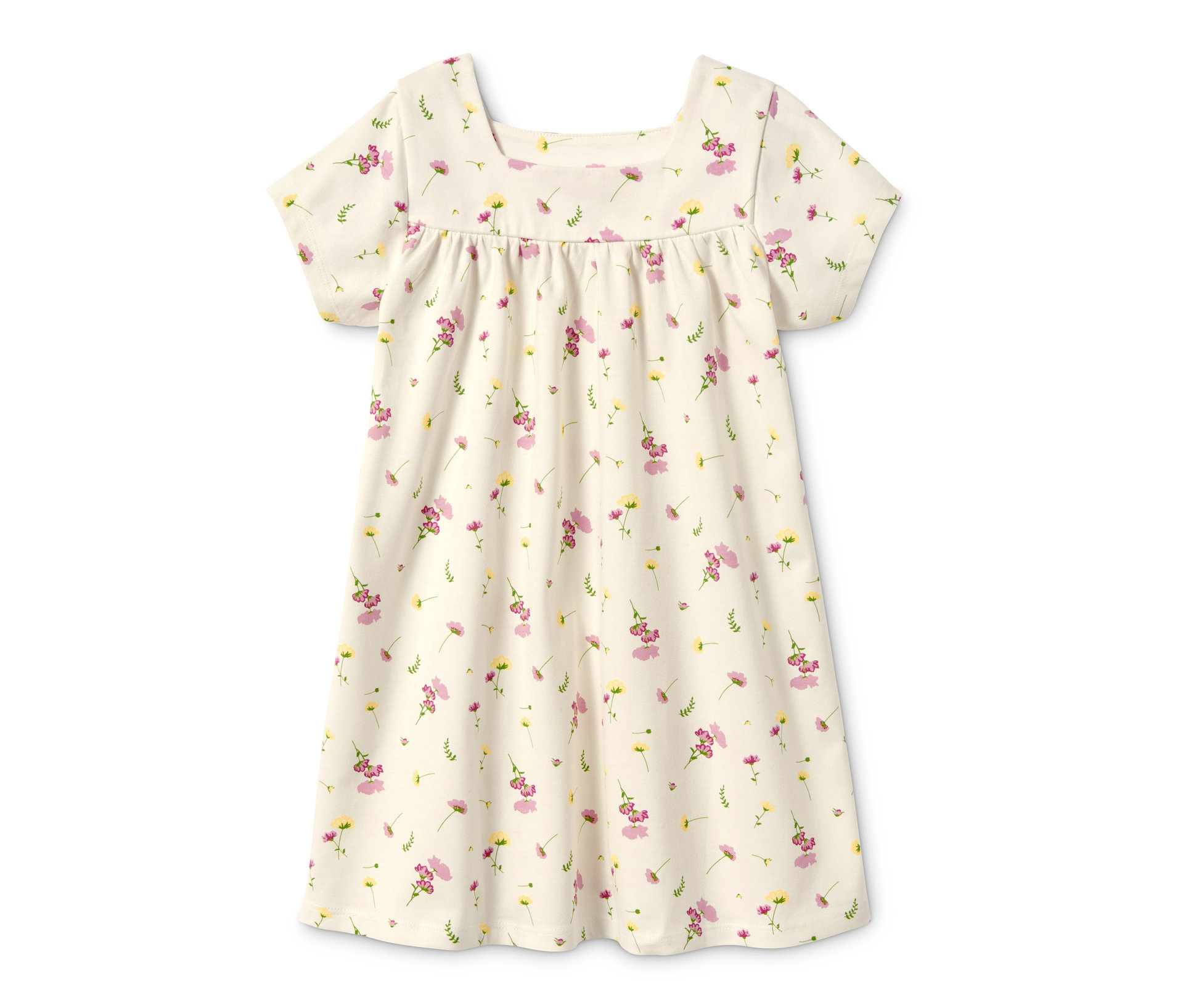 Tchibo - Jerseykleid - Gr. 86/92 - weiß/geblümt