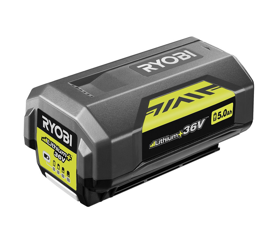 Grauer Ryobi Lithium+ 36V 5.0Ah Akku.