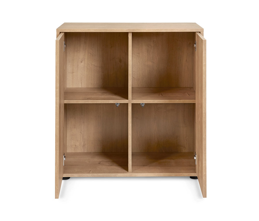 Regalmodul »Flemming«, ca. 75 x 75 cm, mit Türen, Eichendekor.