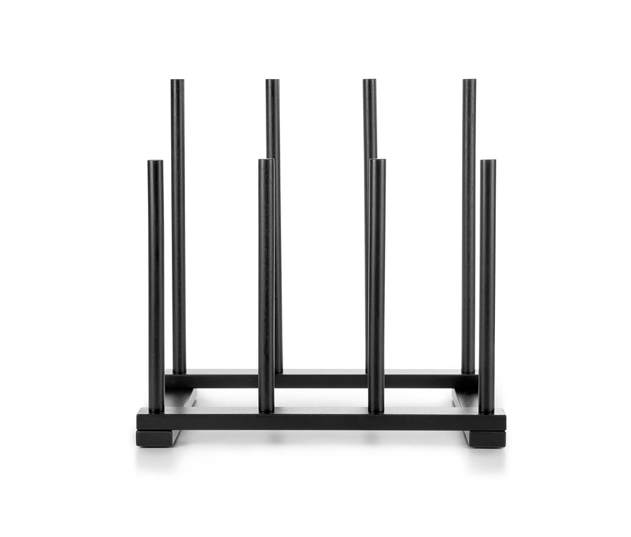 Schwarzer Stiefelhalter.