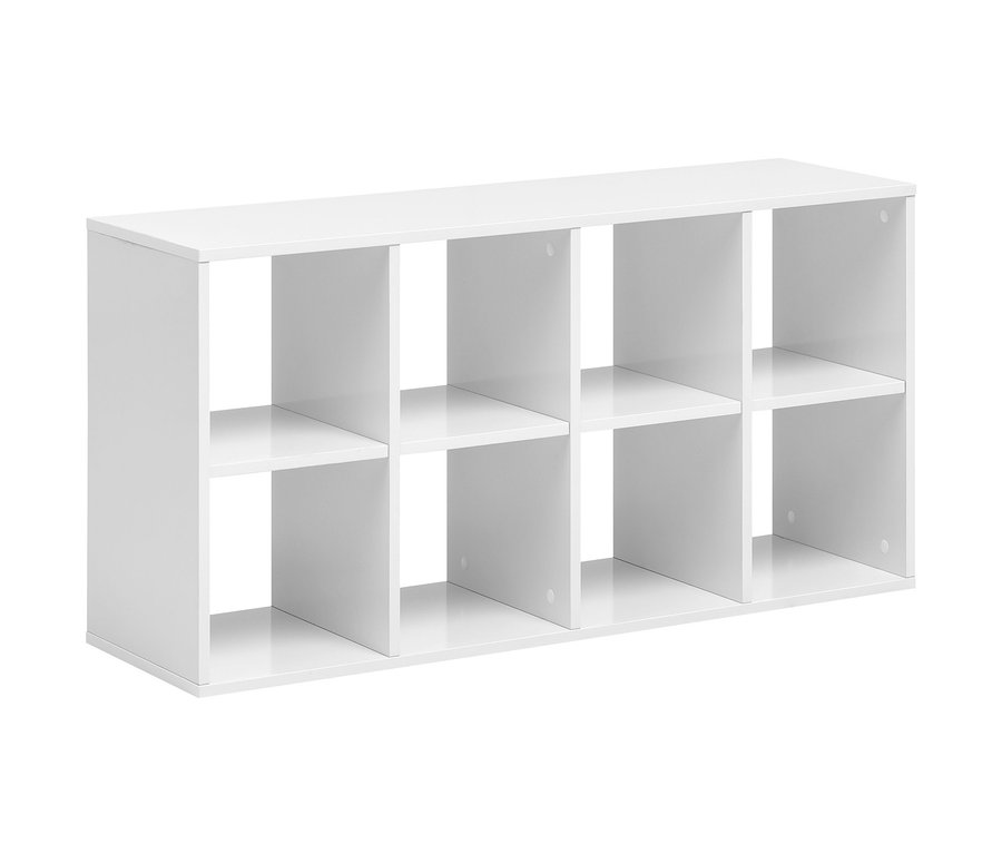Weißes, würfelförmiges Regal mit acht Fächern, Schildmeyer-Regal-Cubo »Laurin«.
