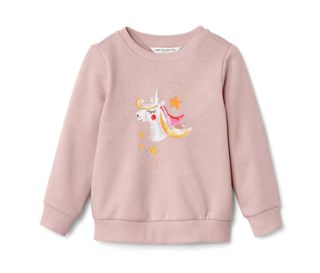 Rosa mit mehrfarbigem Einhorn-Print