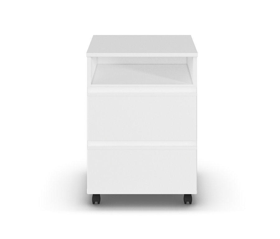 Weißer Nachttisch »Joel« von Rauch auf Rollen.