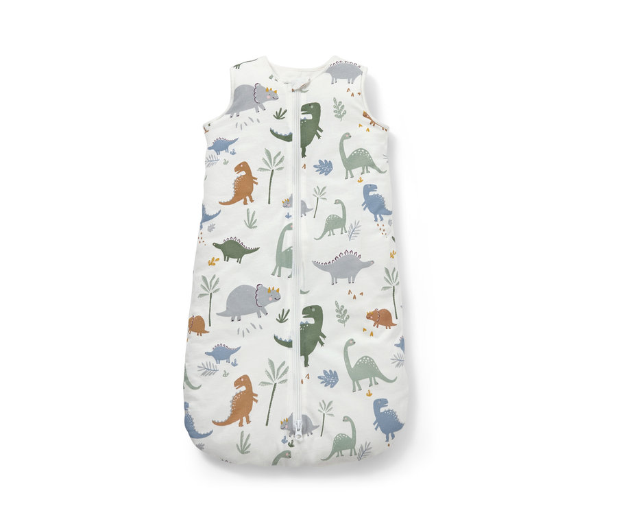 Schlafsack 3 TOG, 65 cm mit Dinosaurier-Print.