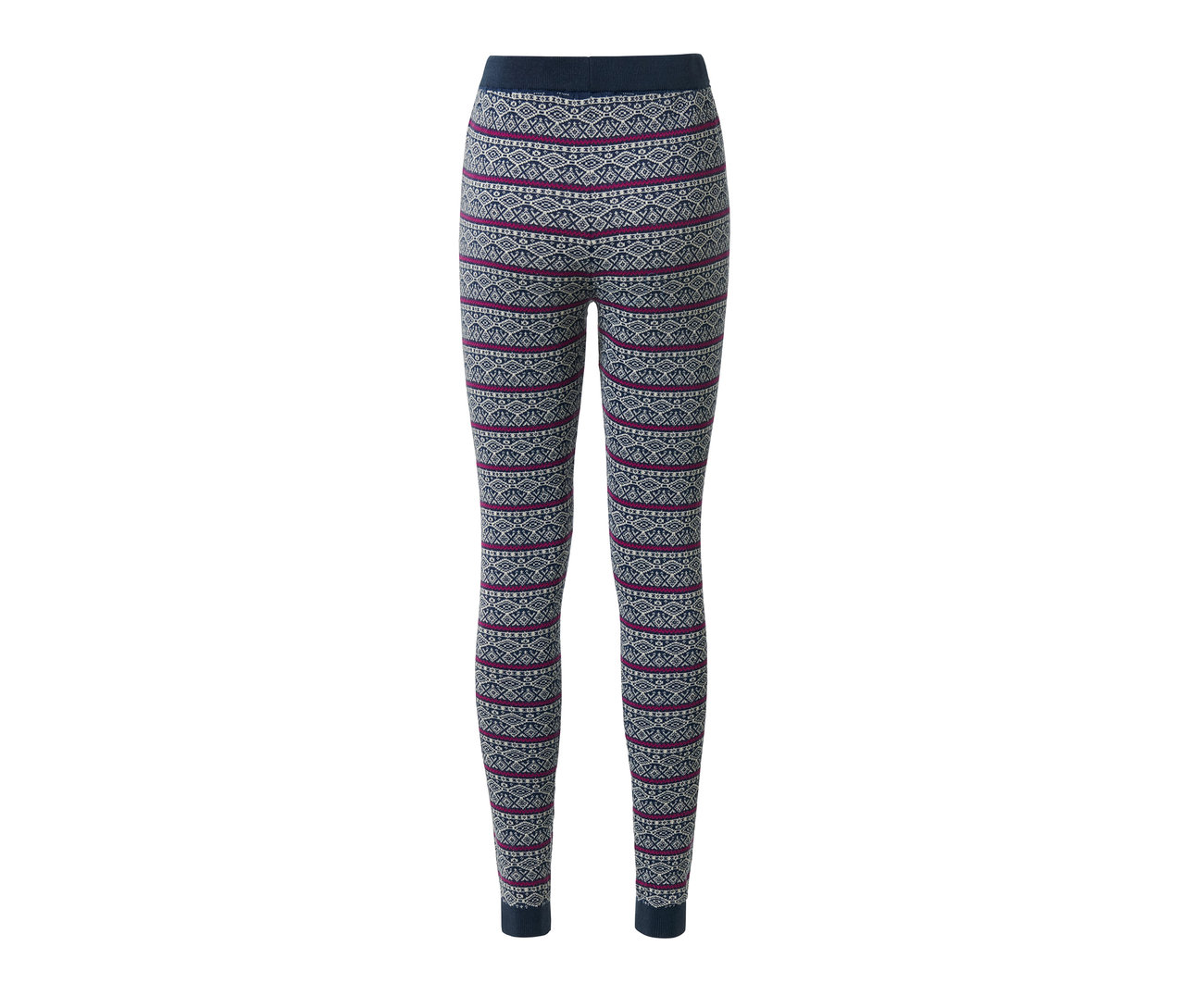 Norweger-Strickleggings mit geometrischem Muster.