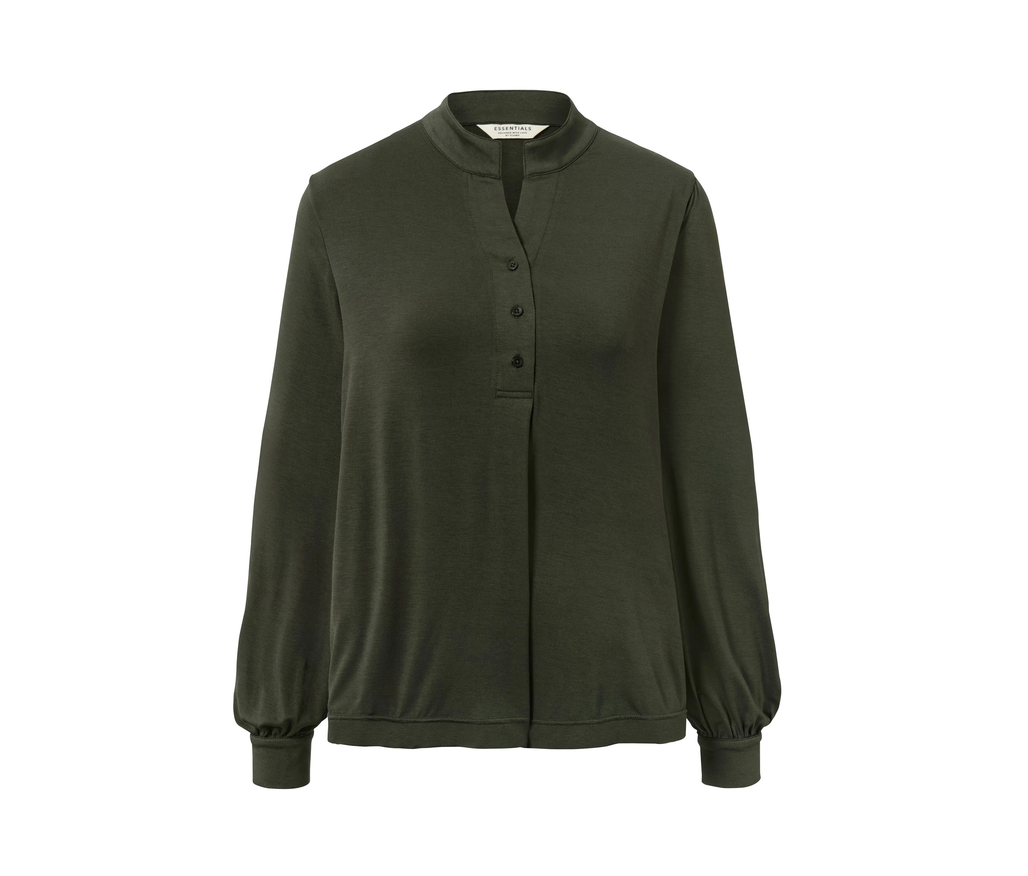 Damen Bluse günstig Kaufen-Tchibo - Blusenshirt - Damen - Gr. S - olivgrün. Tchibo - Blusenshirt - Damen - Gr. S - olivgrün <![CDATA[Blusenshirt Farbe: Dunkelolivgrün Material: 95% Viskose (LENZING™ ECOVERO™), 5% Elasthan (LYCRA®) Maße: Gesamtlänge ca. 67 cm (Gr. M 40/42)