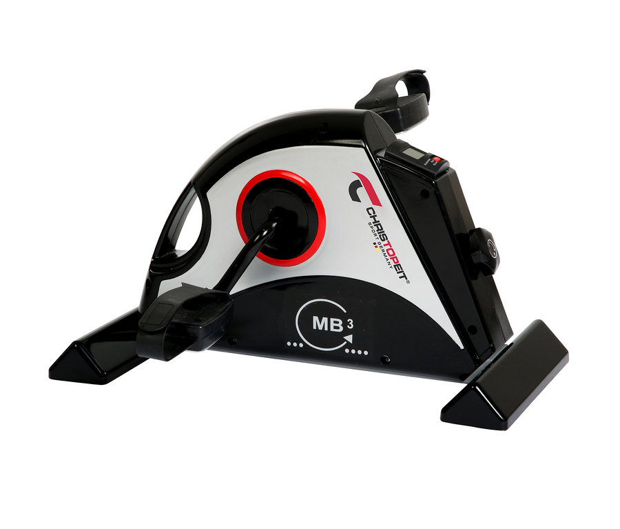 Schwarzes und weißes Christopeit Mini Bike »MB 3« mit schwarzen Pedalen.