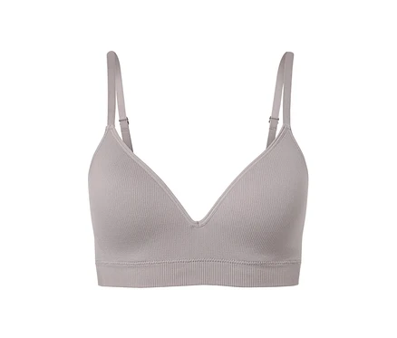 Grauer Seamless-Schalen-BH.