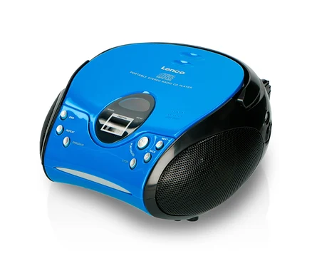Blauer Lenco »SCD-24 Boombox« CD-Player mit Radio und Kopfhöreranschluss.