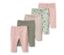 1x altrosa mit Alloverprint, 1x khaki, 1x altrosa, 1x beige, 1x mint mit Blaubeer-Alloverprin