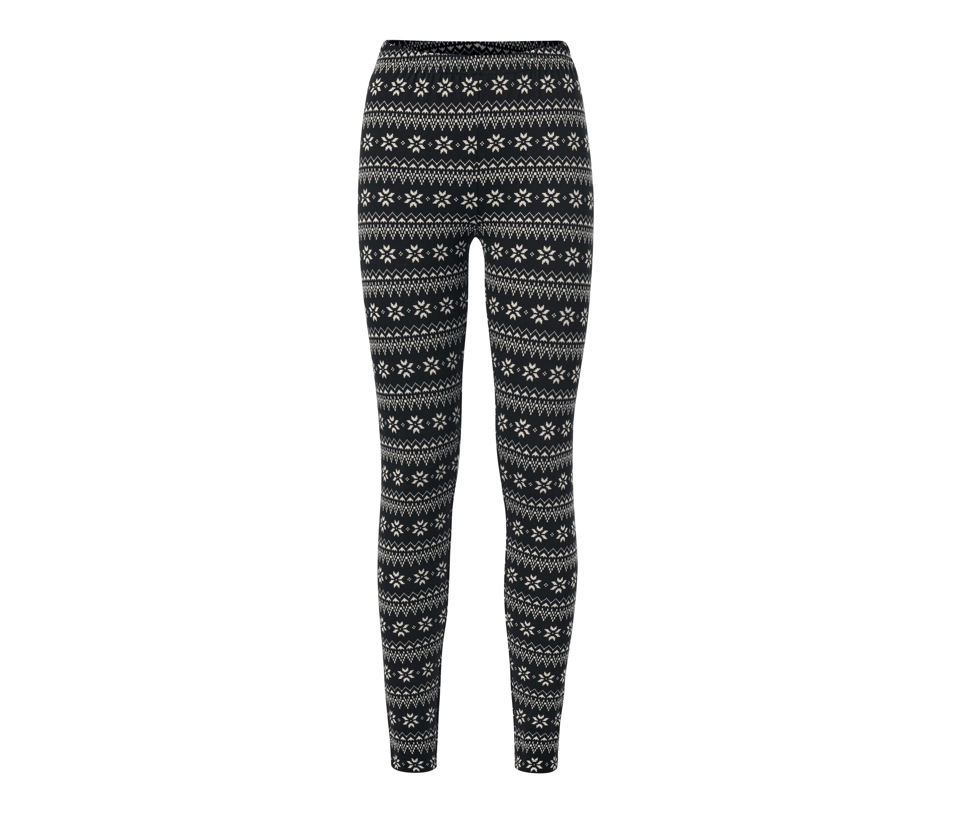Tchibo - Norweger-Leggings - Damen - Gr. XL - creme/print