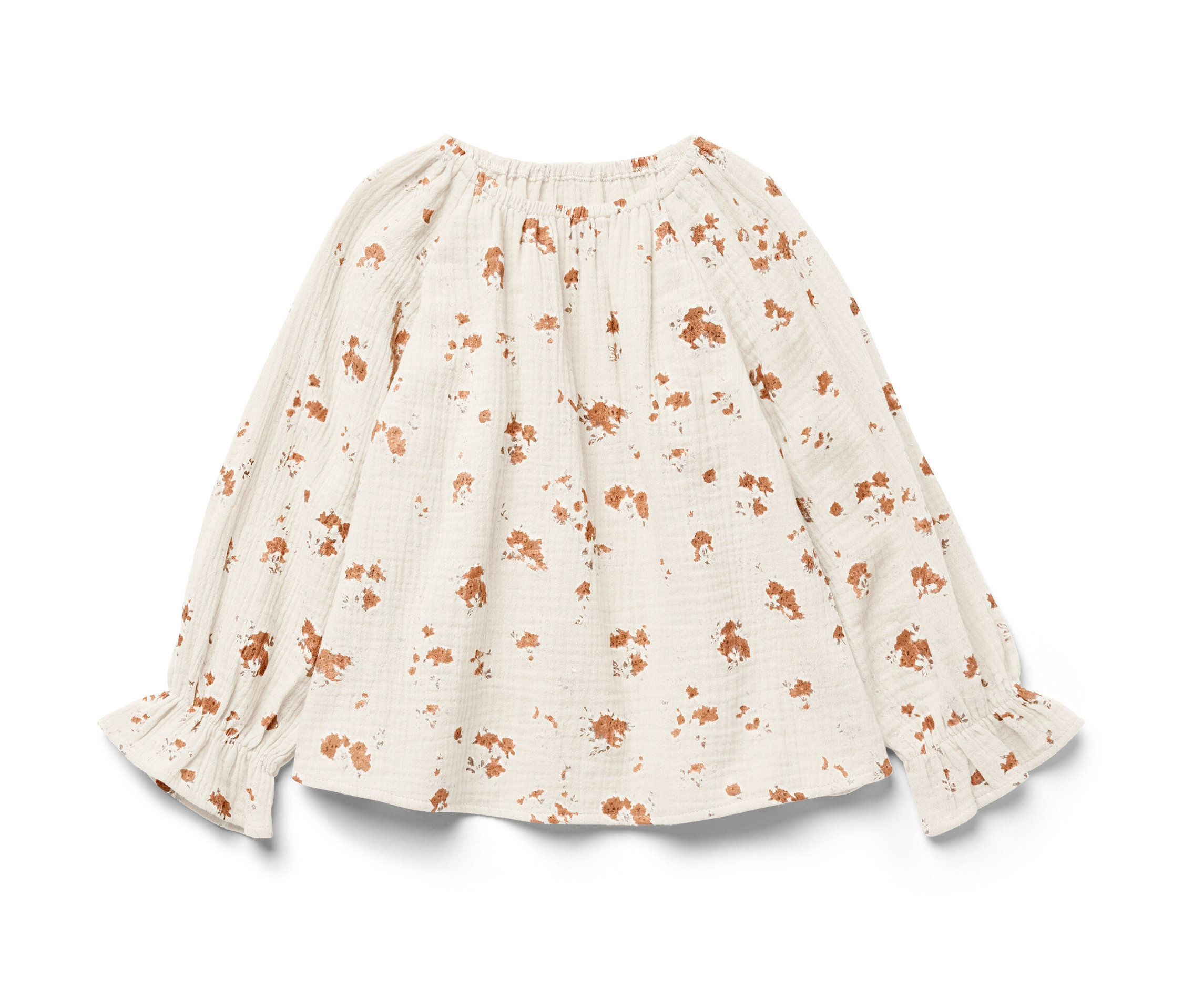 Tchibo - Kinder-Musselin-Bluse - Gr. 110/116 - creme/geblümt