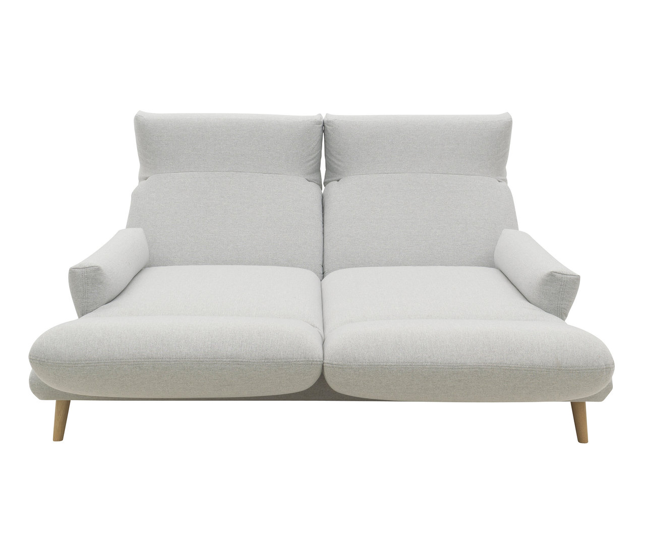 Silbernes DOMO 2-Sitzer-Sofa »FuAR«, drehbar.