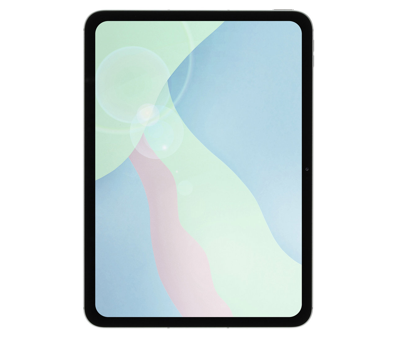 Schwarzes Tablet mit abstraktem Hintergrund.