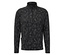 Schwarz-weißes Sweatshirt mit Reißverschluss.