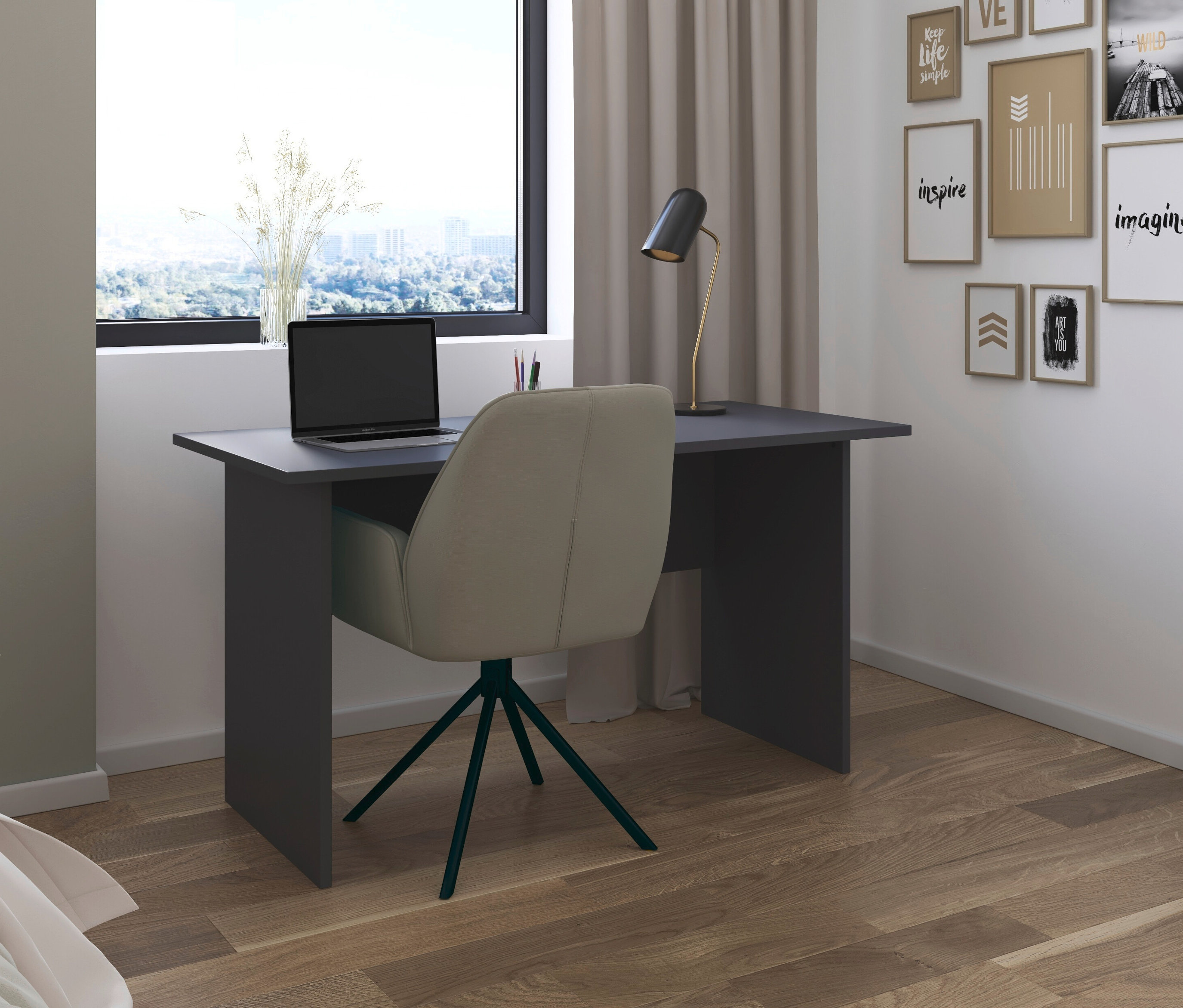 Thumbnail - rauch Schreibtisch »Joel« - 140x66x75cm - grau - Holz