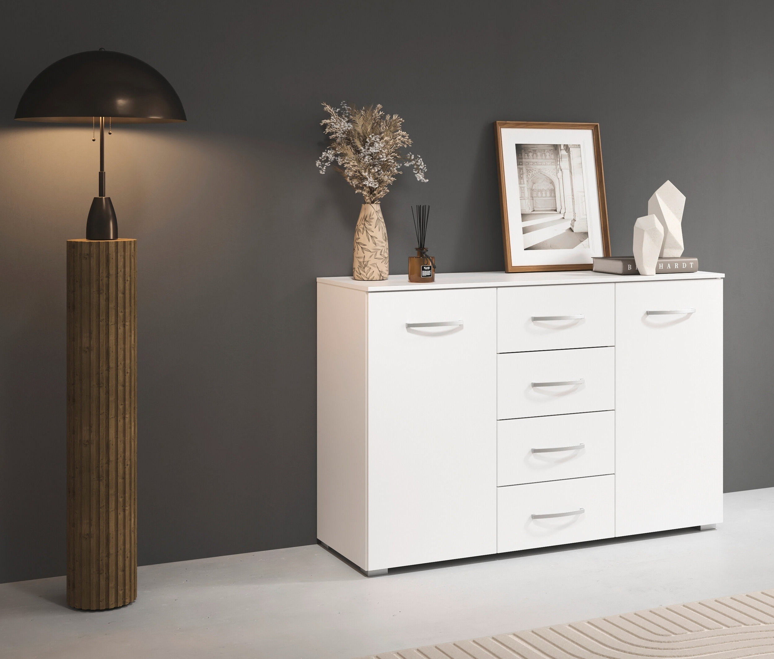 Thumbnail - rauch Kommode »Aditio« - 120x42x81cm - weiß - Holz / Holz