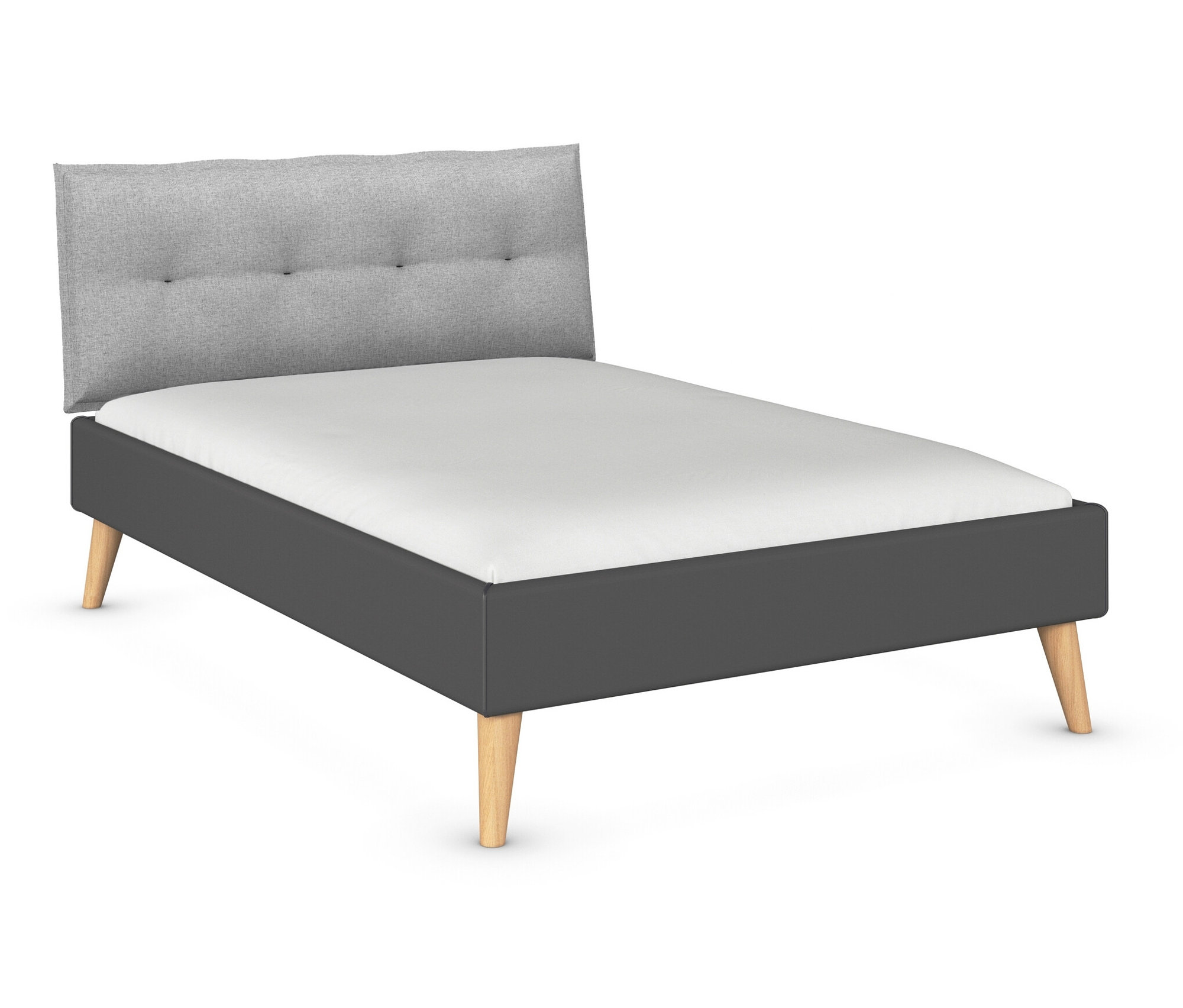 rauch Bett »Skandi« - 153x219x109cm - grau - Holz