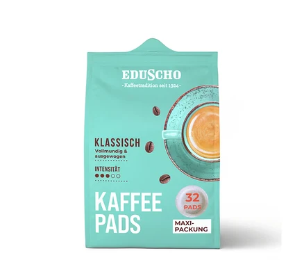 Packung Eduscho Kaffeepads Klassisch mit 32 Pads.