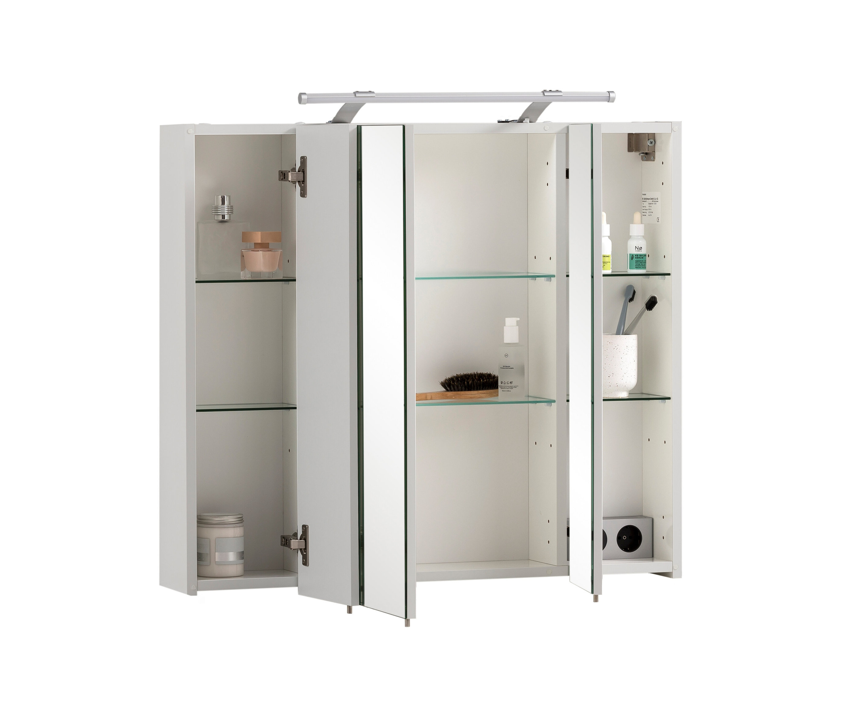 Tchibo - Spiegelschrank »Dorina« mit Licht - 80x16x75,7cm - weiß -