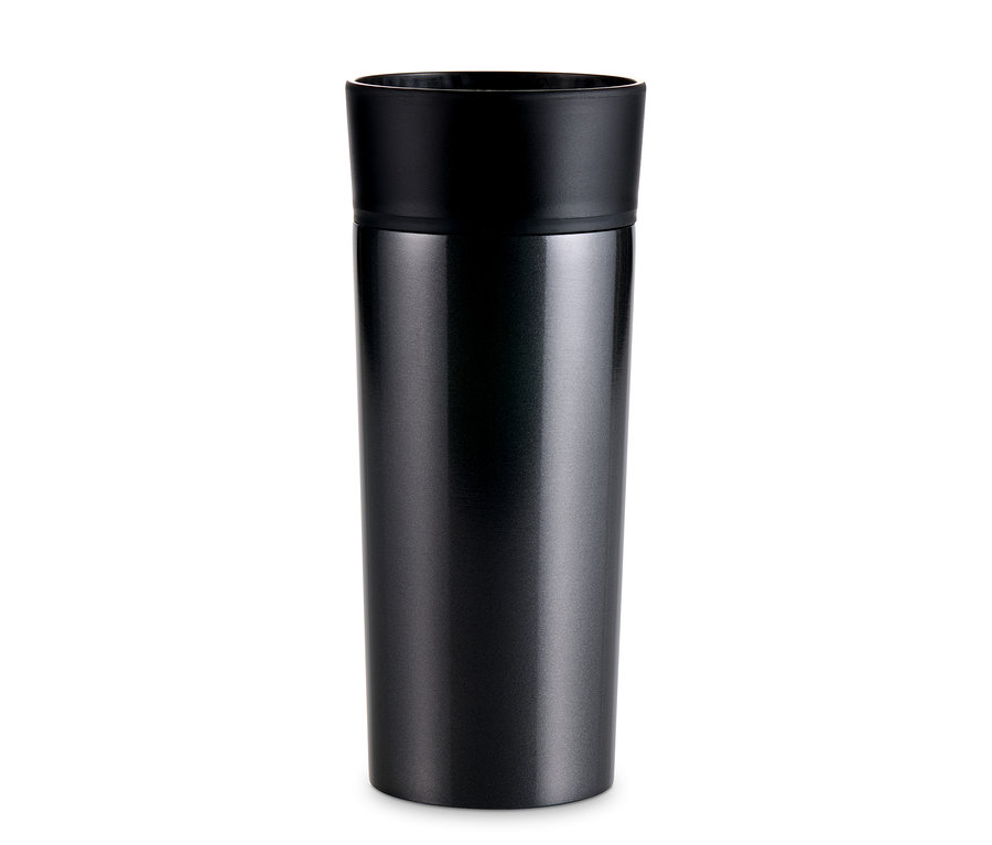 Anthrazitfarbener Coffee-to-go-Becher.