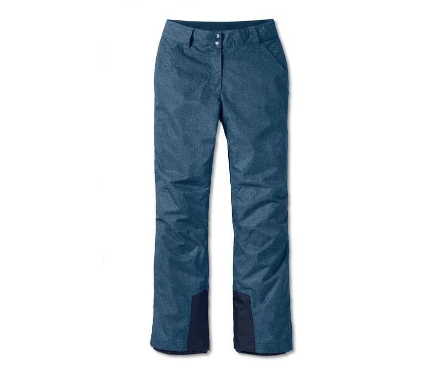 Blaue Fashion-Skihose im Jeans-Look.