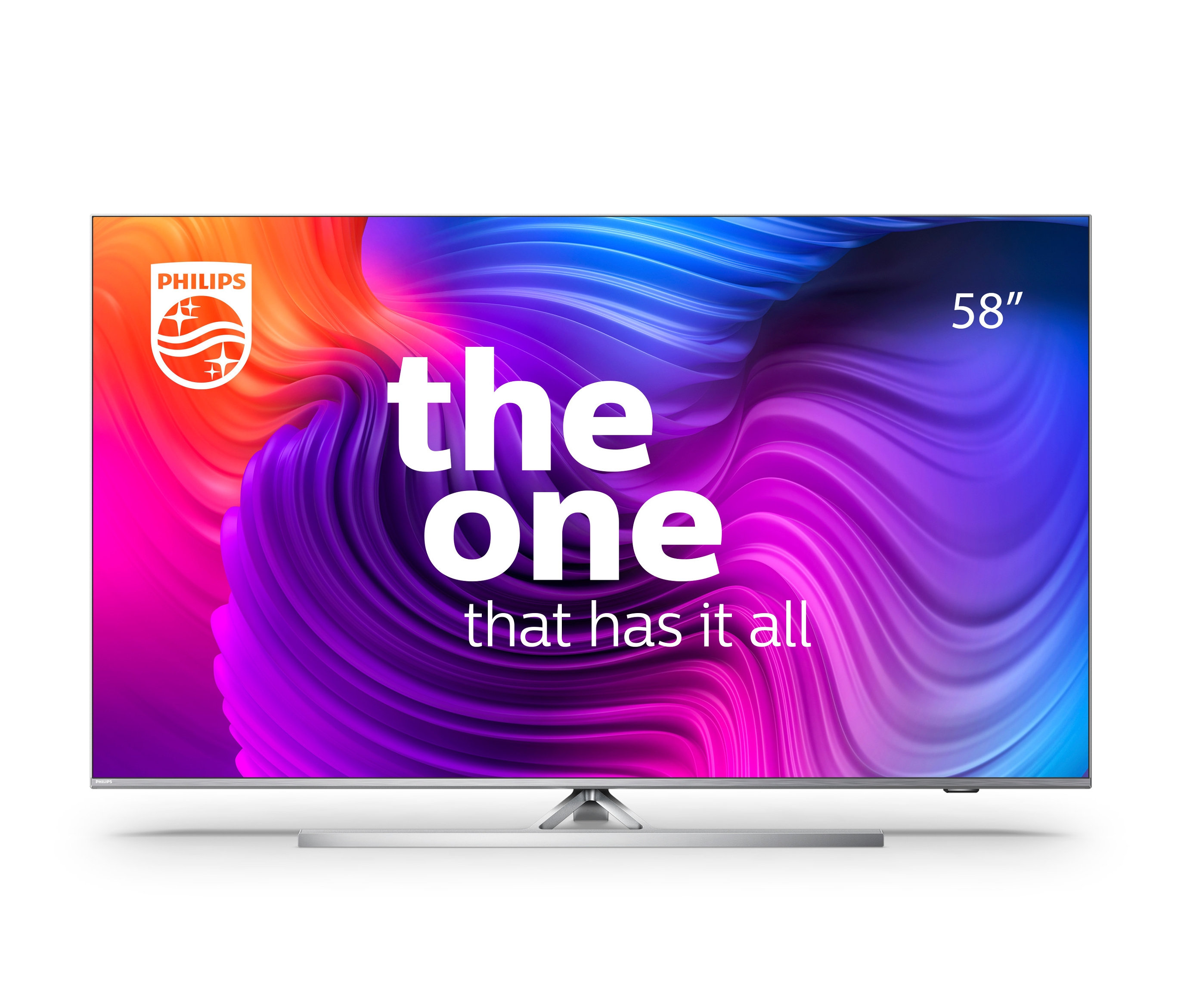 K-UHD-Android-TV mit Ambilight »Pus 8506/12« - silber - silber