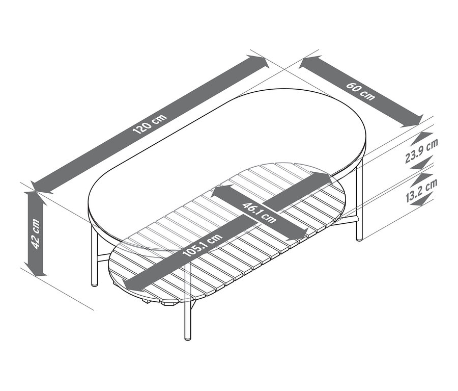Abmessungen des Premium-Lounge-Sets »Elin« mit Relax-Komfort-Kissen.