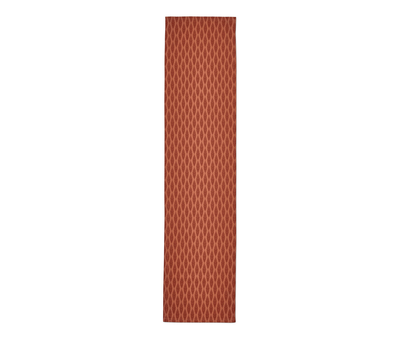Baumwoll-Tischläufer mit geometrischem Muster.